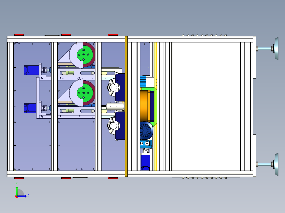 汽车刹车架自动打磨机左视图