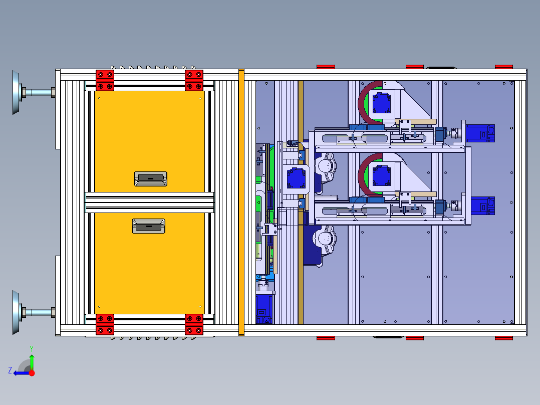 汽车刹车架自动打磨机右视图