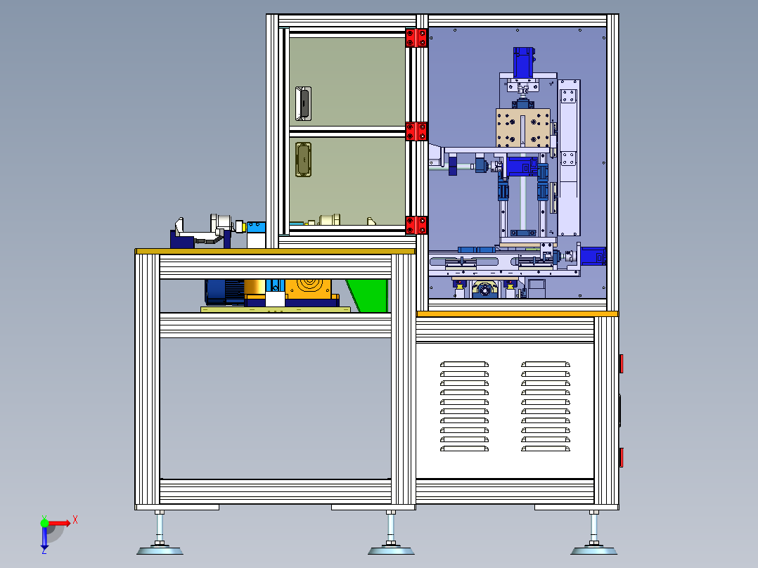 汽车刹车架自动打磨机俯视图