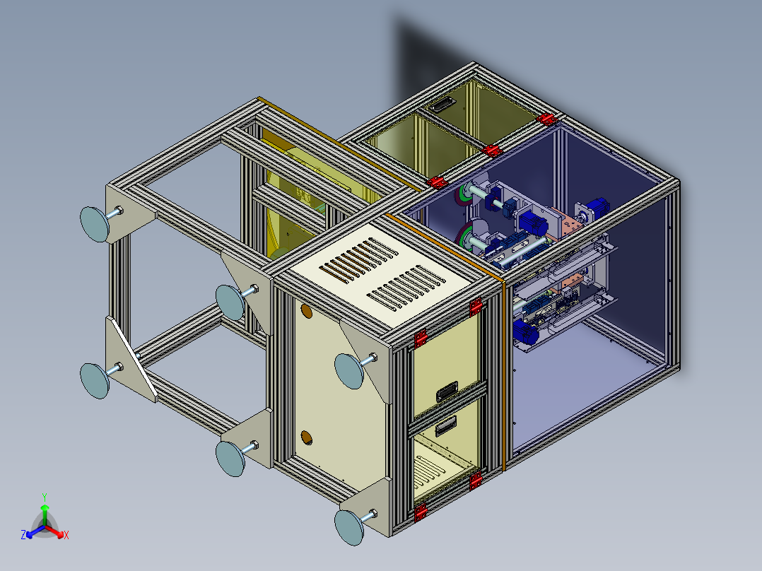 汽车刹车架自动打磨机正等轴测图