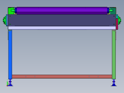 伸缩过道接驳台的伸缩装置左视缩略图