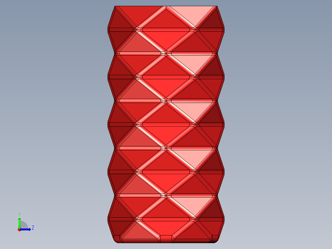 三角边花瓶左视图