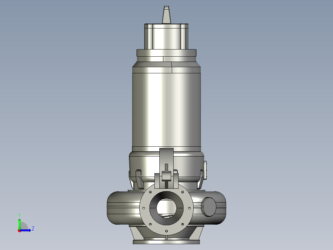 立式潜水排污泵左视图