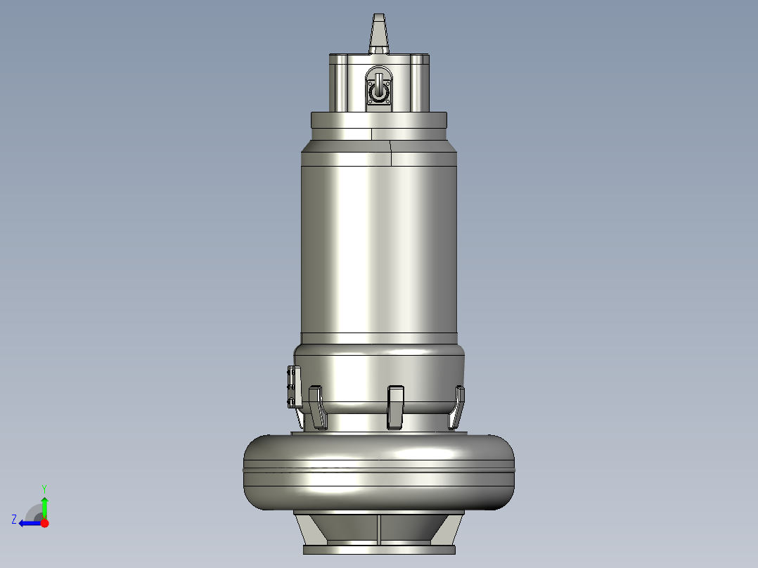 立式潜水排污泵右视图