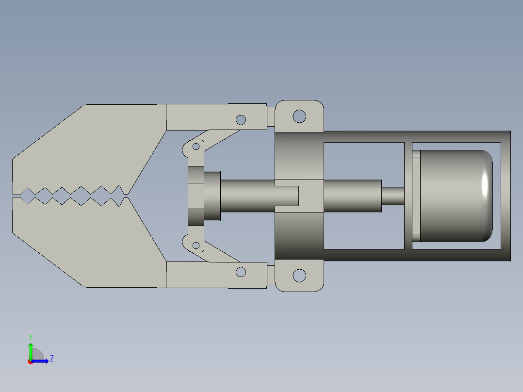 2爪伺服夹爪模组左视图