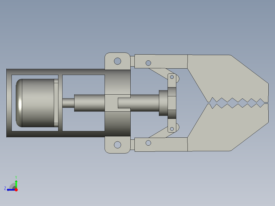 2爪伺服夹爪模组右视图