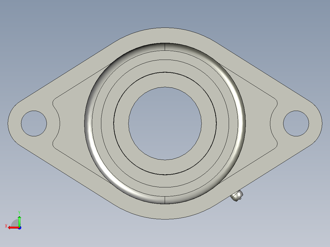 GBT7810-2017带菱形座轴承(UELFLU)UELFLU208后视图