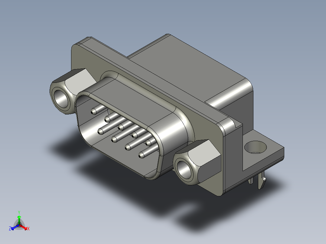 ++HQ-FBTQF-FJZZ-01五点改装磁片N0101威0102D-SUB(M)stp主视图