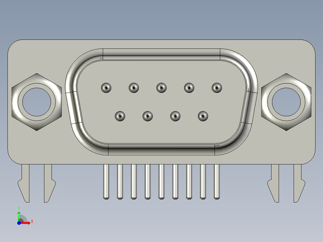 ++HQ-FBTQF-FJZZ-01五点改装磁片N0101威0102D-SUB(M)stp前视图
