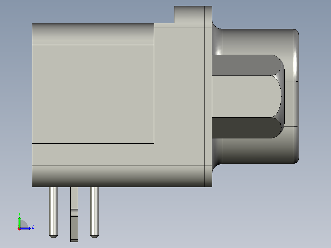 ++HQ-FBTQF-FJZZ-01五点改装磁片N0101威0102D-SUB(M)stp左视图