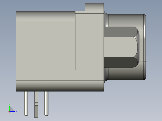 ++HQ-FBTQF-FJZZ-01五点改装磁片N0101威0102D-SUB(M)stp左视缩略图