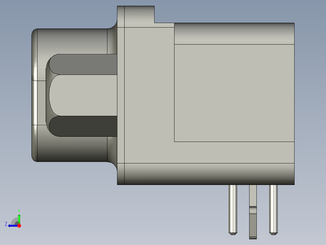 ++HQ-FBTQF-FJZZ-01五点改装磁片N0101威0102D-SUB(M)stp右视图