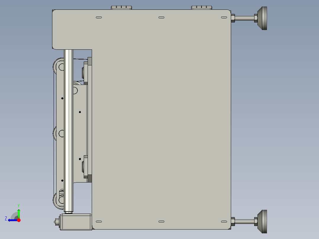 多层输送及顶升移载装置右视图