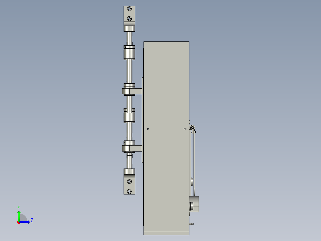 触屏和显示器控制盒19寸左视图