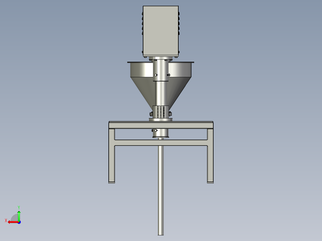 散粒物料螺旋给料试验台后视图