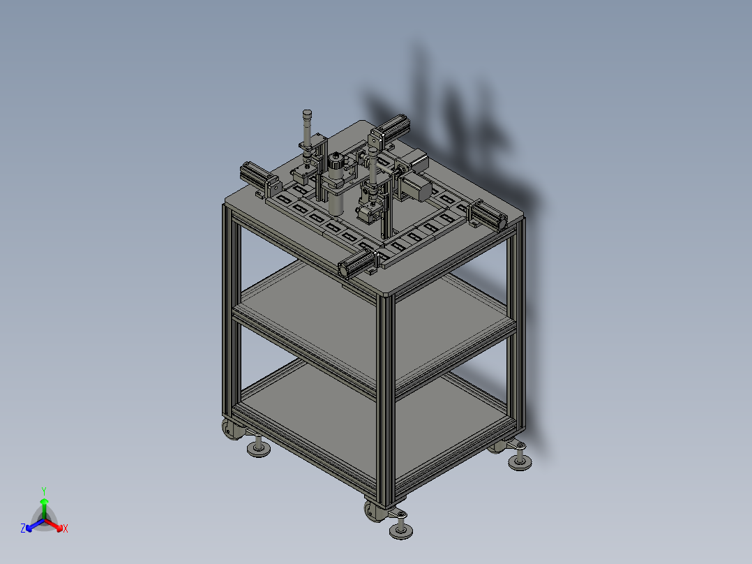 膜片点胶装置正等轴测图