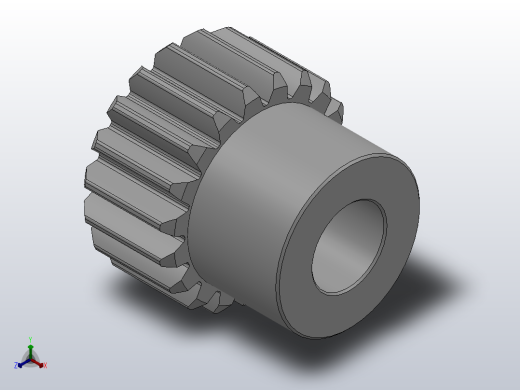 凸缘型模数1直齿轮压力角20°_GSCDC-1-19-10-dc8-A