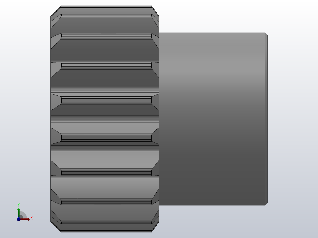凸缘型模数1直齿轮压力角20°_GSCDC-1-19-10-dc8-A前视图