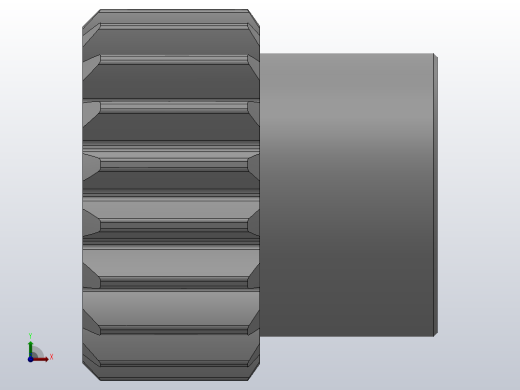 凸缘型模数1直齿轮压力角20°_GSCDC-1-19-10-dc8-A前视缩略图