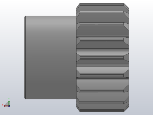 凸缘型模数1直齿轮压力角20°_GSCDC-1-19-10-dc8-A后视缩略图
