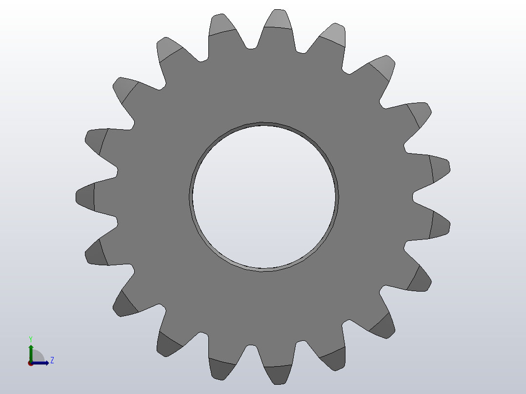 凸缘型模数1直齿轮压力角20°_GSCDC-1-19-10-dc8-A左视图