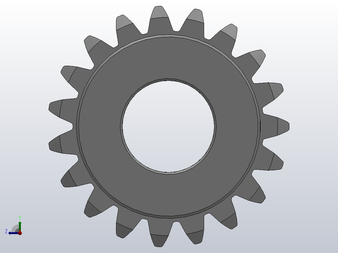 凸缘型模数1直齿轮压力角20°_GSCDC-1-19-10-dc8-A右视图