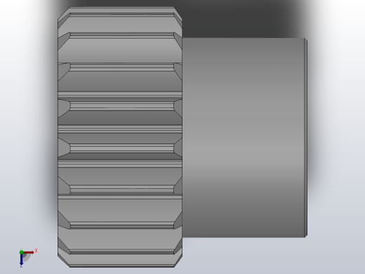 凸缘型模数1直齿轮压力角20°_GSCDC-1-19-10-dc8-A俯视缩略图