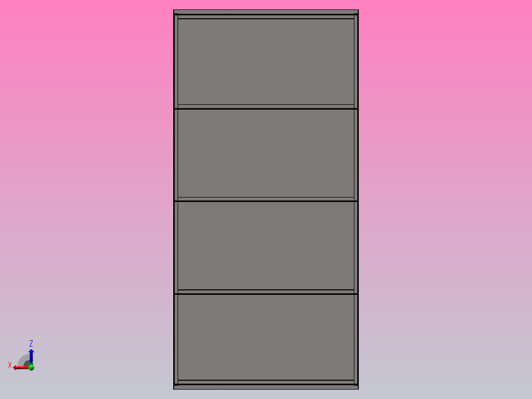 金属外壳矩阵式消声器左视图