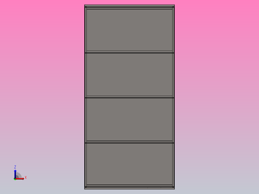 金属外壳矩阵式消声器右视图