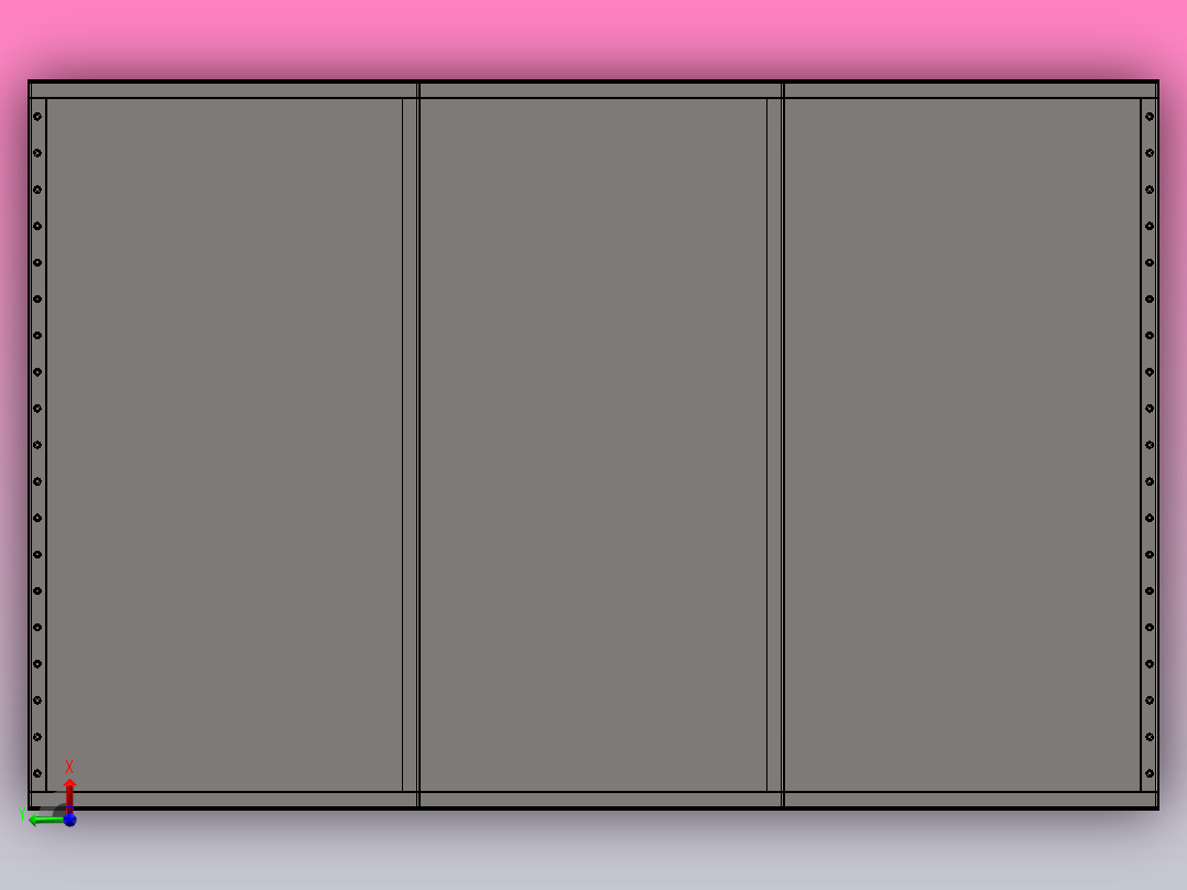 金属外壳矩阵式消声器俯视图