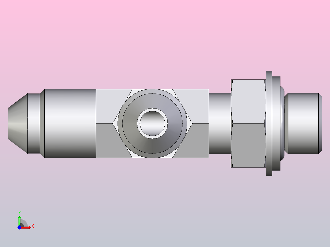 EO硬管接头外螺纹螺柱跑步T恤4R4OMXS前视图