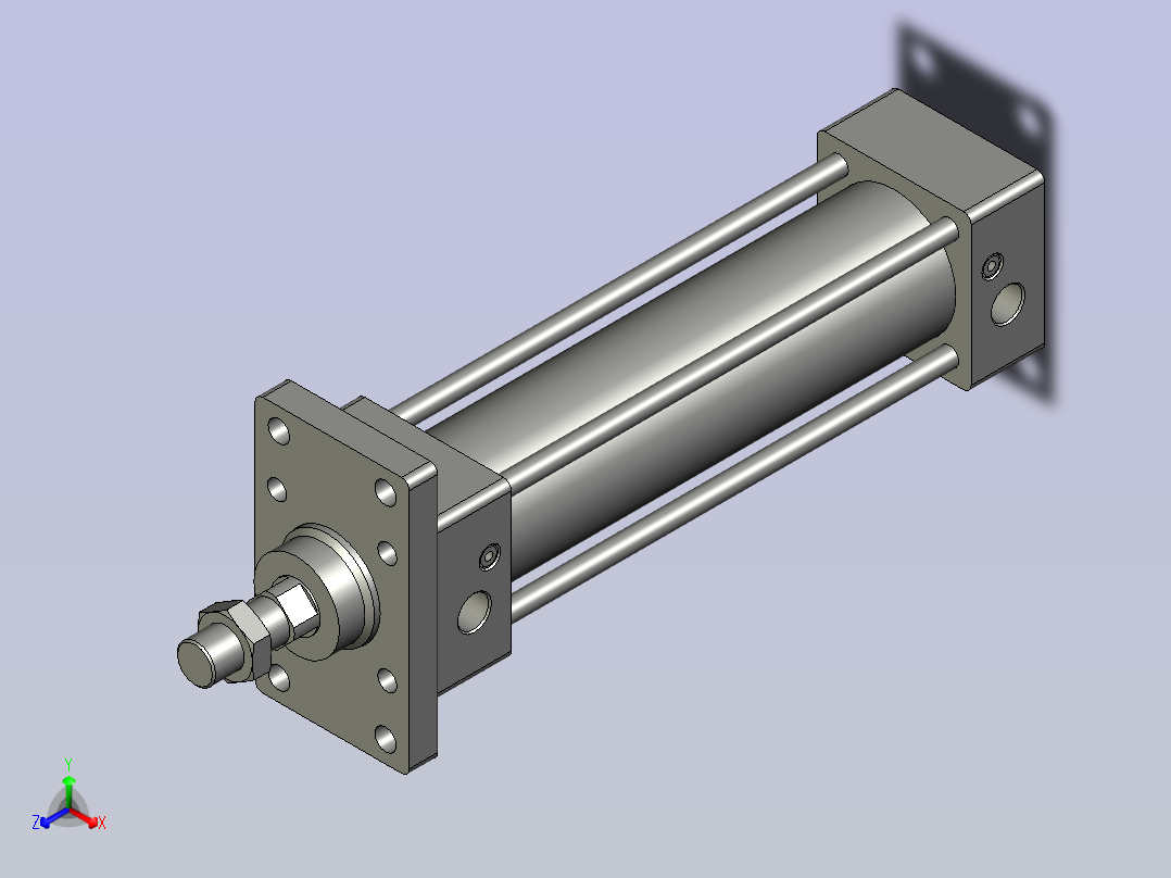 标准型CTSI系列气缸CTSI-50Bx150-H-FA正等轴测图