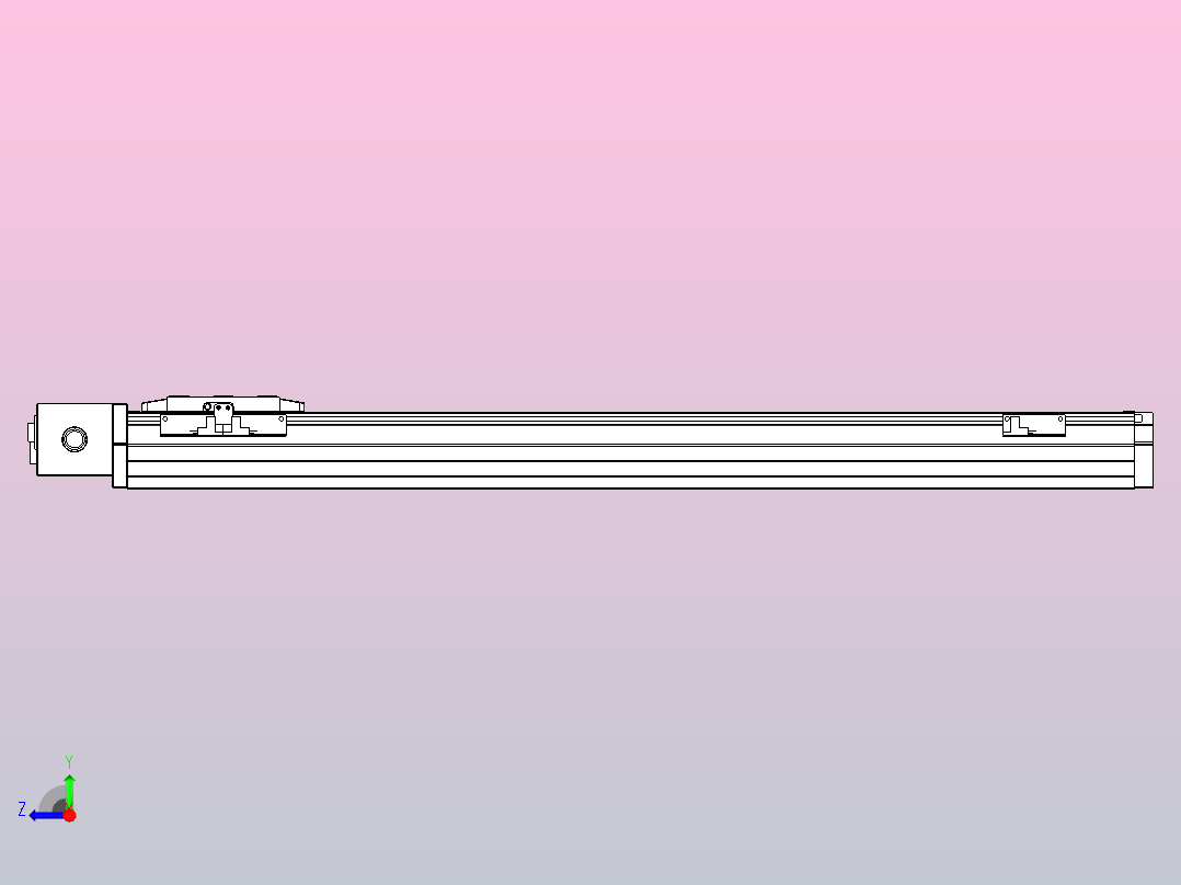 机器人皮带驱动直线轴TPA-GCB-80-P60-L650-DR-M20-N3右视图