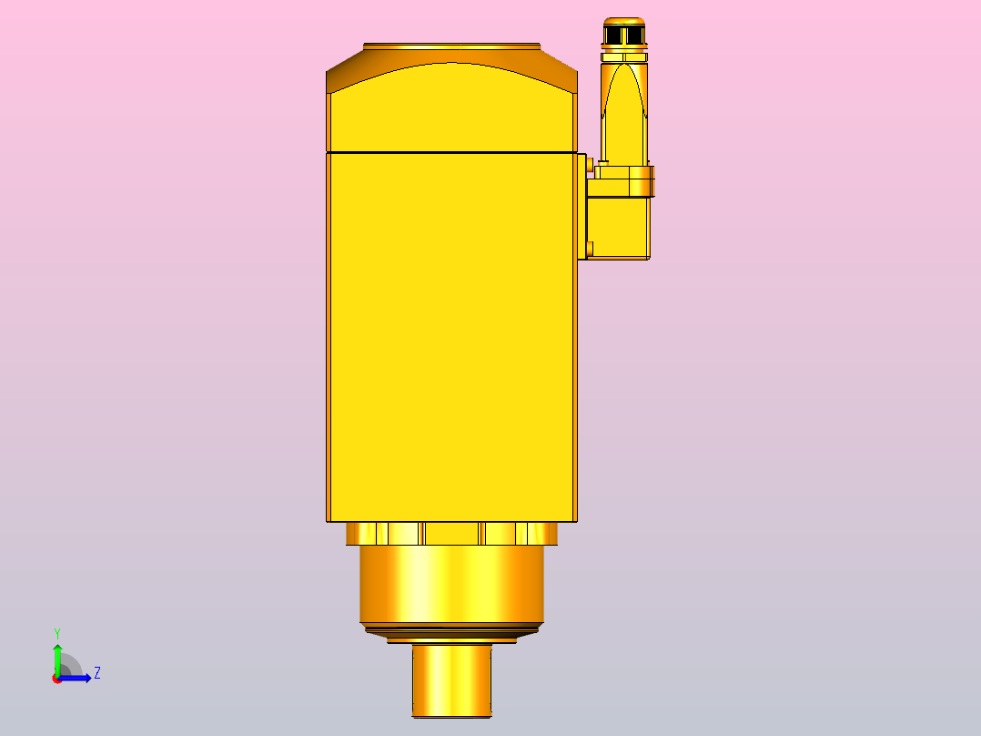 5360A-SF36X35亚克力主轴系列手动换刀电主轴[SFM5360A-09-2.2KW-SF36×35]左视图
