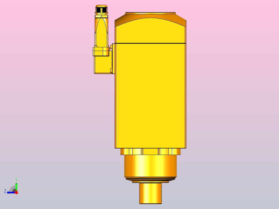 5360A-SF36X35亚克力主轴系列手动换刀电主轴[SFM5360A-09-2.2KW-SF36×35]右视图