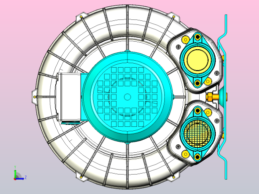 2HB410-7AH06-0.7KW单叶轮 高压鼓风机 旋涡风机左视缩略图