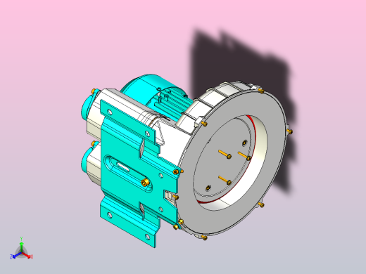 2HB410-7AH06-0.7KW单叶轮 高压鼓风机 旋涡风机正等轴测缩略图