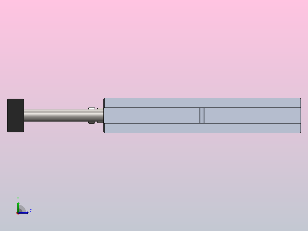 铝合金TN型气压缸100x42x17左视图