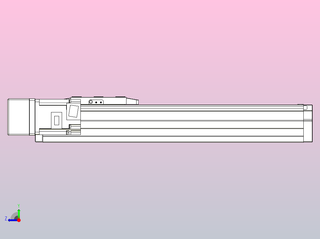 滚珠丝杠直线轴内置导轨TPA-GCR-80-1610C-L250-ML-M20-N3右视图