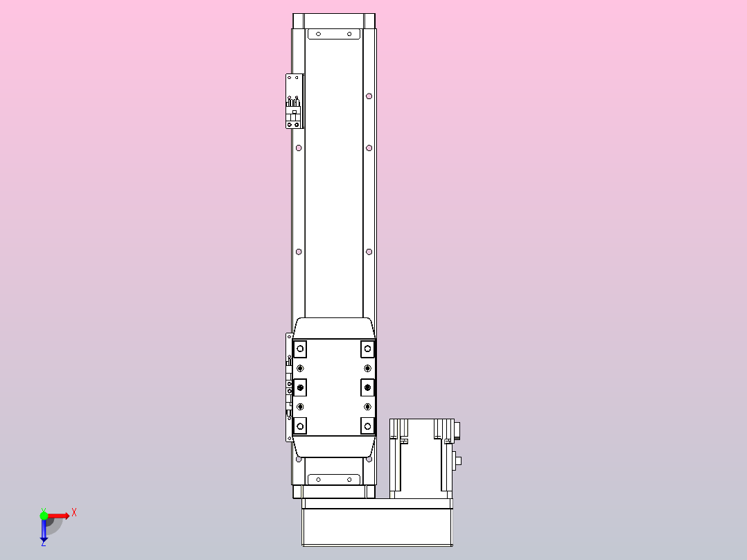 滚珠丝杠直线轴内置导轨TPA-GCR-80-1610C-L250-ML-M20-N3俯视图