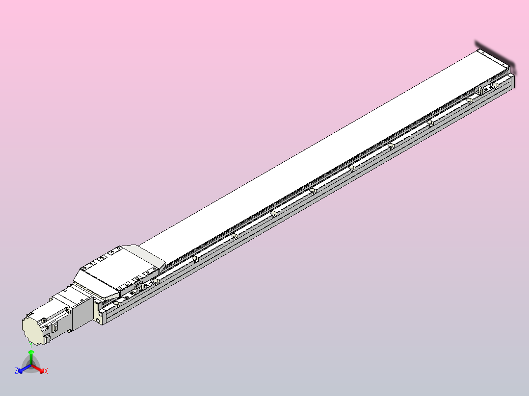 滚珠丝杠直线轴内置导轨TPA-GCR-150-2010C-L1300-M-M75-N3主视图