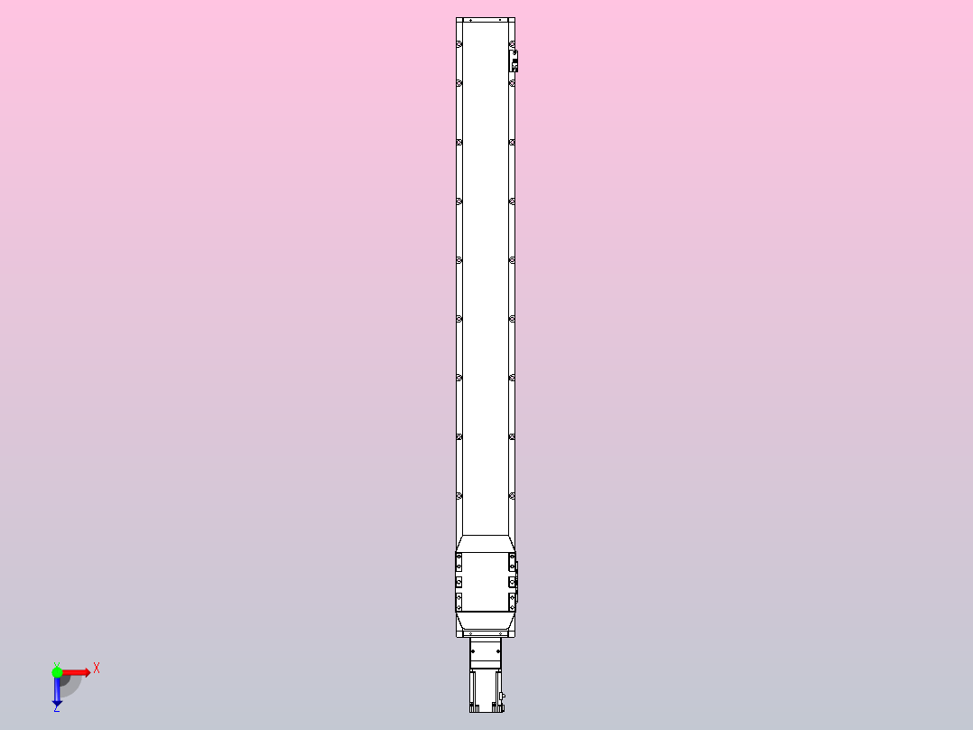 滚珠丝杠直线轴内置导轨TPA-GCR-150-2010C-L1300-M-M75-N3俯视图