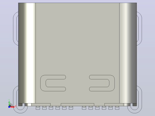 USB Type C 24 针插座，总长度 7.90 毫米前视缩略图