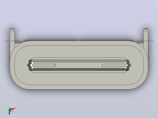USB Type C 24 针插座，总长度 7.90 毫米俯视缩略图