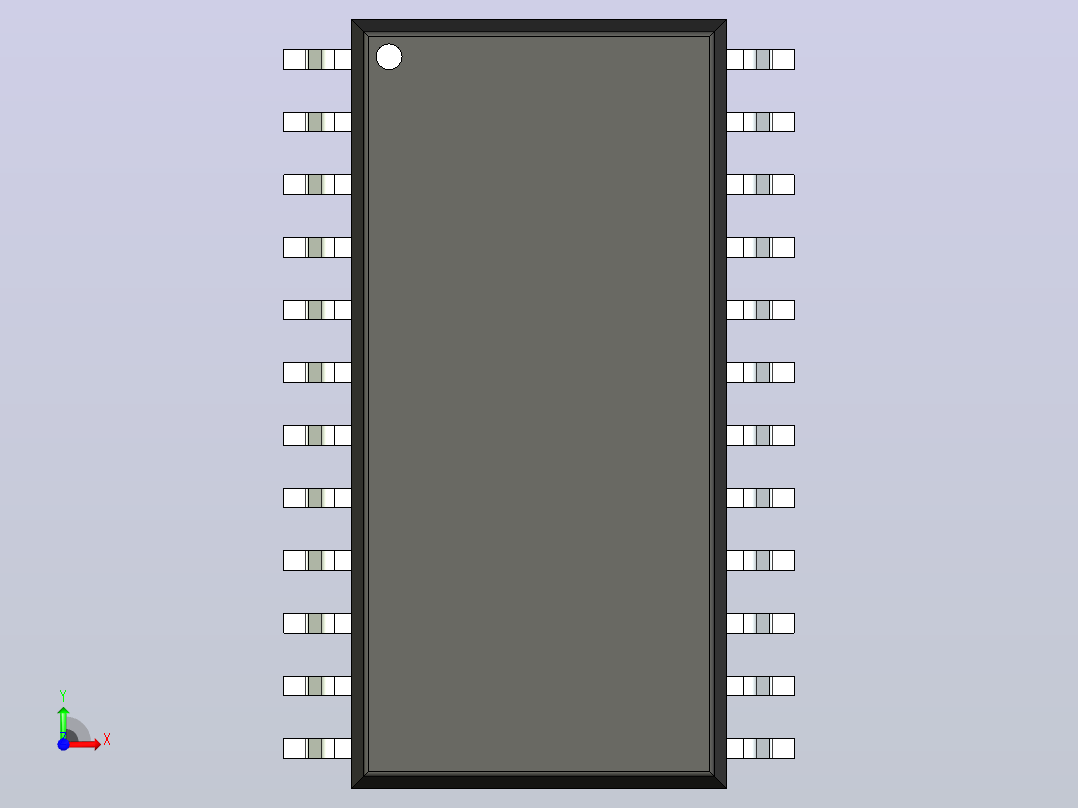 106x SOIC 封装（小外形集成电路）SOIC127P1030X265-24N前视图