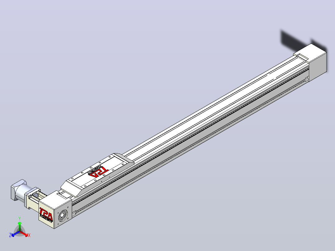 伺服电机集成皮带传动直线执行器TPA-OCB-80-140-L850-DL-J60-N3主视图