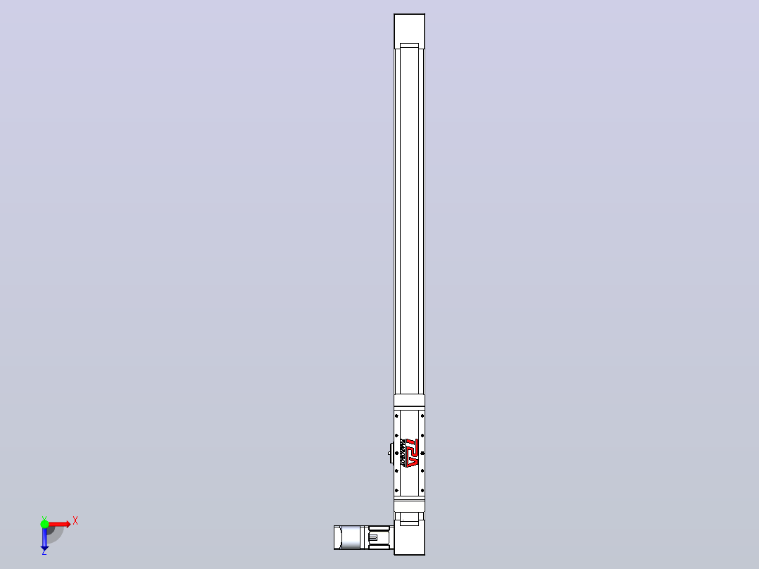 伺服电机集成皮带传动直线执行器TPA-OCB-80-140-L850-DL-J60-N3俯视图