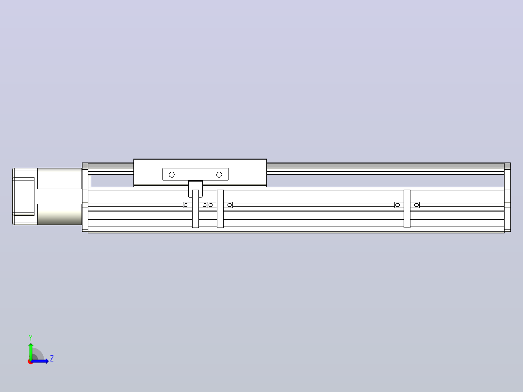 MTH14标准螺杆滑台[MTH14-L#-200-BC-P20-C3]左视图