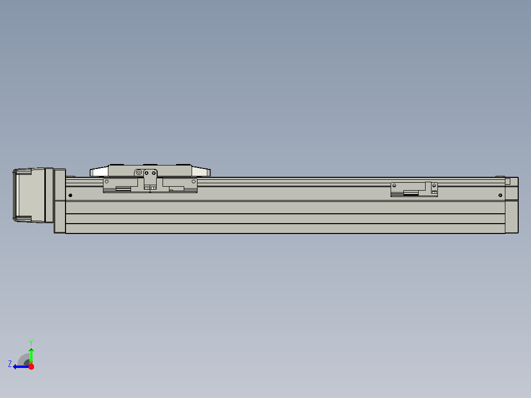 TH8-L300-B5-BR轨道内嵌式模组滑台右视图