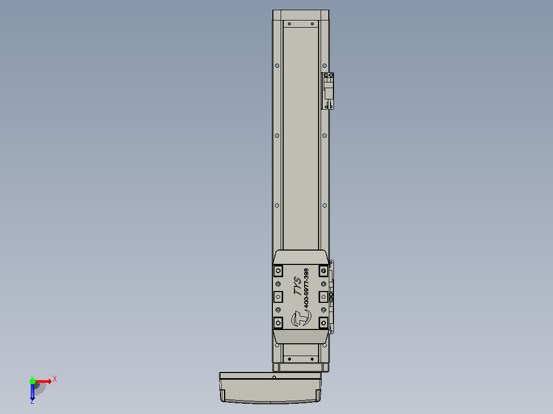 TH8-L300-B5-BR轨道内嵌式模组滑台俯视图